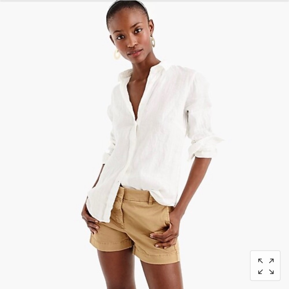 J Crew Slim Perfect Fit Linen Button Down